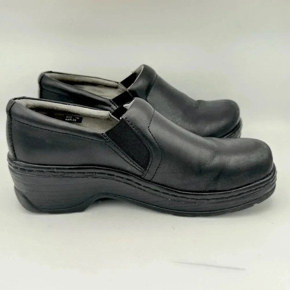 KLOGS	Naples Slip Resistant Black Smooth Leather Clogs Work Shoes Size 7 - Picture 5 of 11